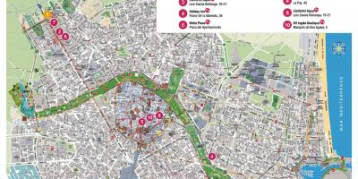 Valencia hop on hop off bus map