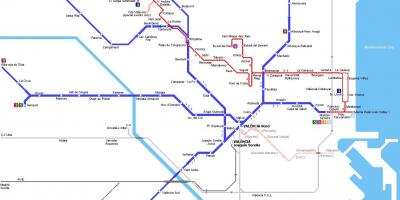 Valencia nord train station map